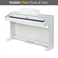 Broadway EZ-102 White Satin 88 Note Weighted Home Piano